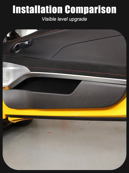 Real Carbon Fiber For Lotus Emira 2021-2023 Car Inner Door Anti Kick Panel Protector Cover Decorative Sticker Car Accessories