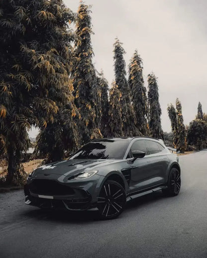 Dry Carbon Fiber Material For Aston Martin DBX Upgrade Mansori Style Body Kit Front Lip Tuyere Wheel Eyebrow Side Skirts