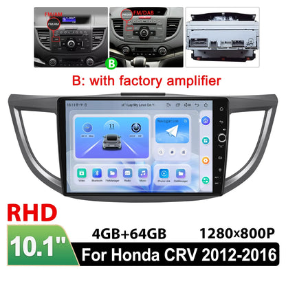 JOYING 10.1"Android 13.0 Car Stereo Radio Multimedia Playere Head Unit With Apple Carplay Android Auto For Honda CRV 2012-2016