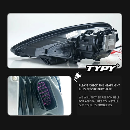 New LED Head Lamp Upgrade Modified For Porsche Panamera 970 Headlight 970.1 970.2 2010-2016 Dynamic Signal Auto Accessories