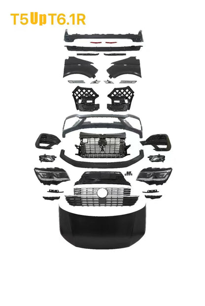 VW MULTIVAN T5 T6 up T6.1 FACELIST BODY KIT Front Rear Bumper Car Grille Fender Headlight for Volkswagen TRANSPOTTER Accessories