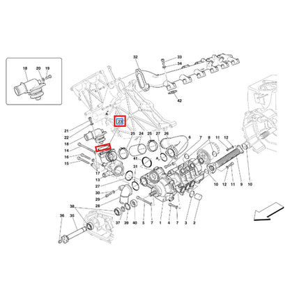 For Maserati Granturismo Guattroporte M139 M145 Automotive Cooling System Thermostat OEM 230890