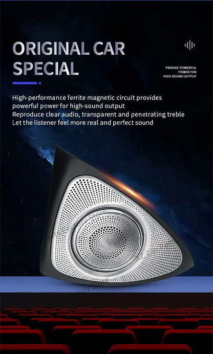 For Mercedes-benz C Glc E S W205 W213 W222 X253 64 Colors Led Rotating Tweeter Speaker Rgb Led Ambient Light 3d Horn Accessory
