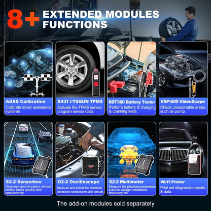 2025 LAUNCH X431 PRO3S+ V5.0 Car Diagnostic Tools 10.1' Auto OBD OBD2 Scanner CANFD DOIP Topology Map Bidirectional ECU Coding