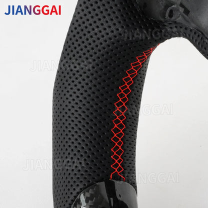 LED Carbon Fiber Steering Wheel For Dodge Challenger Charger Durango HELLCAT 2015-2020 Jeep Grand Cherokee SRT 2014-2020
