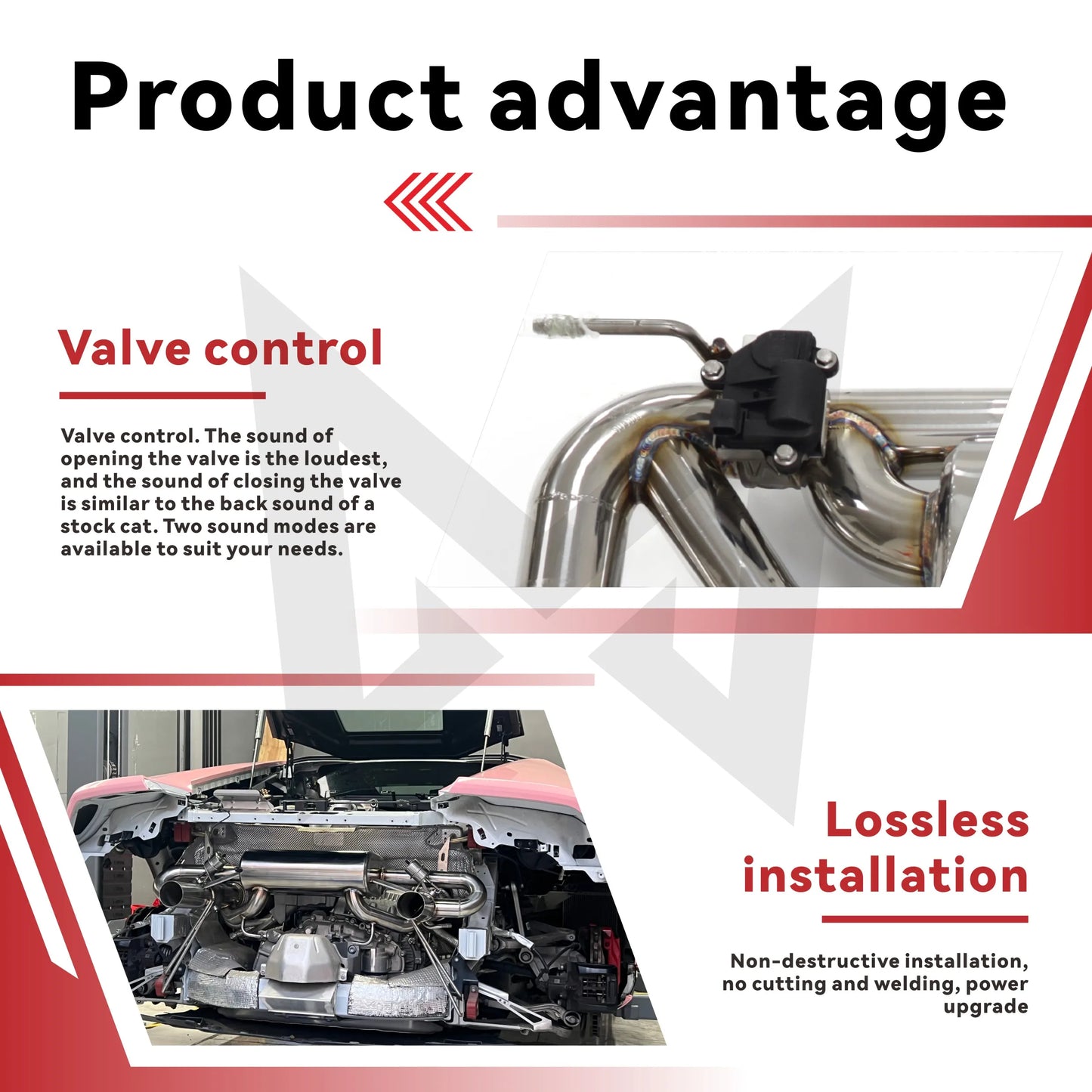 Exhaust system for Chevrolet Malibu 1.5L Stainless steels Catback Performance exhaust pipe with remote control valve