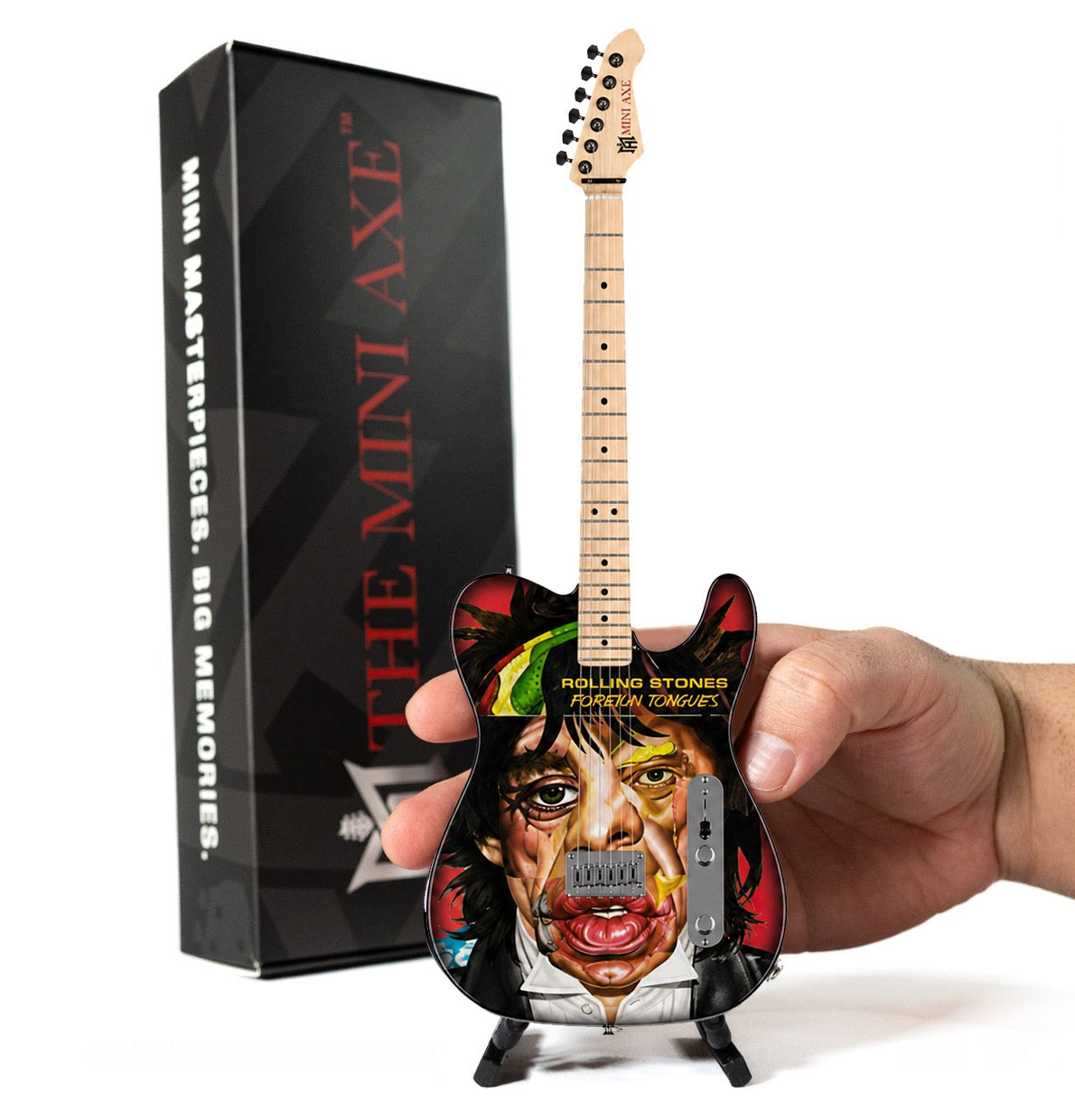 The Rolling Stones "Foreign Tongues" Collectible Miniature Guitar