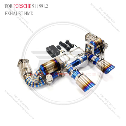 HMD Exclusive customization Exhaust System Titanium alloy High Flow Downpipe and catback for Porsche 911 991.2 with GT3