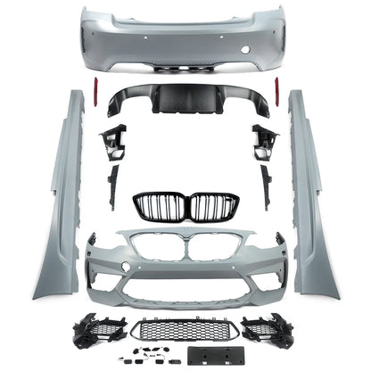 Bodykits for BMW 2 Series F22 F87 218d 220d Front Bumper Splitter Rear Diffuser Lip M2 CS Competition Style Side Skirt 2014-2021