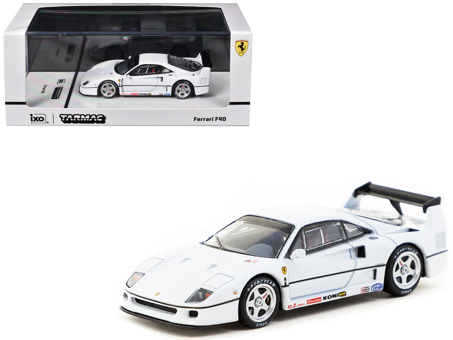 Ferrari F40 White "Road64" Series 1/64 Diecast Model Car by Tarmac Works  free shipping USA