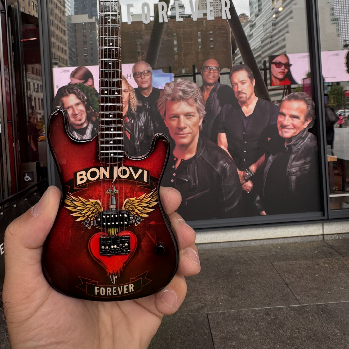 Bon Jovi Forever Tour Collectible Miniature Guitar