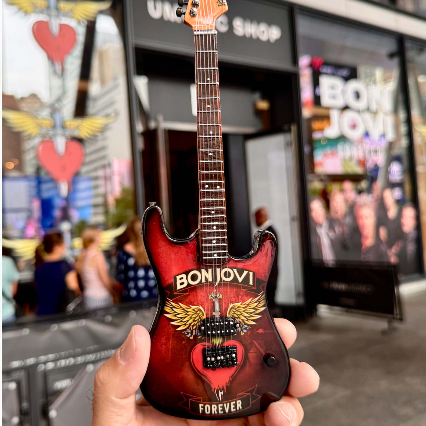 Bon Jovi Forever Tour Collectible Miniature Guitar