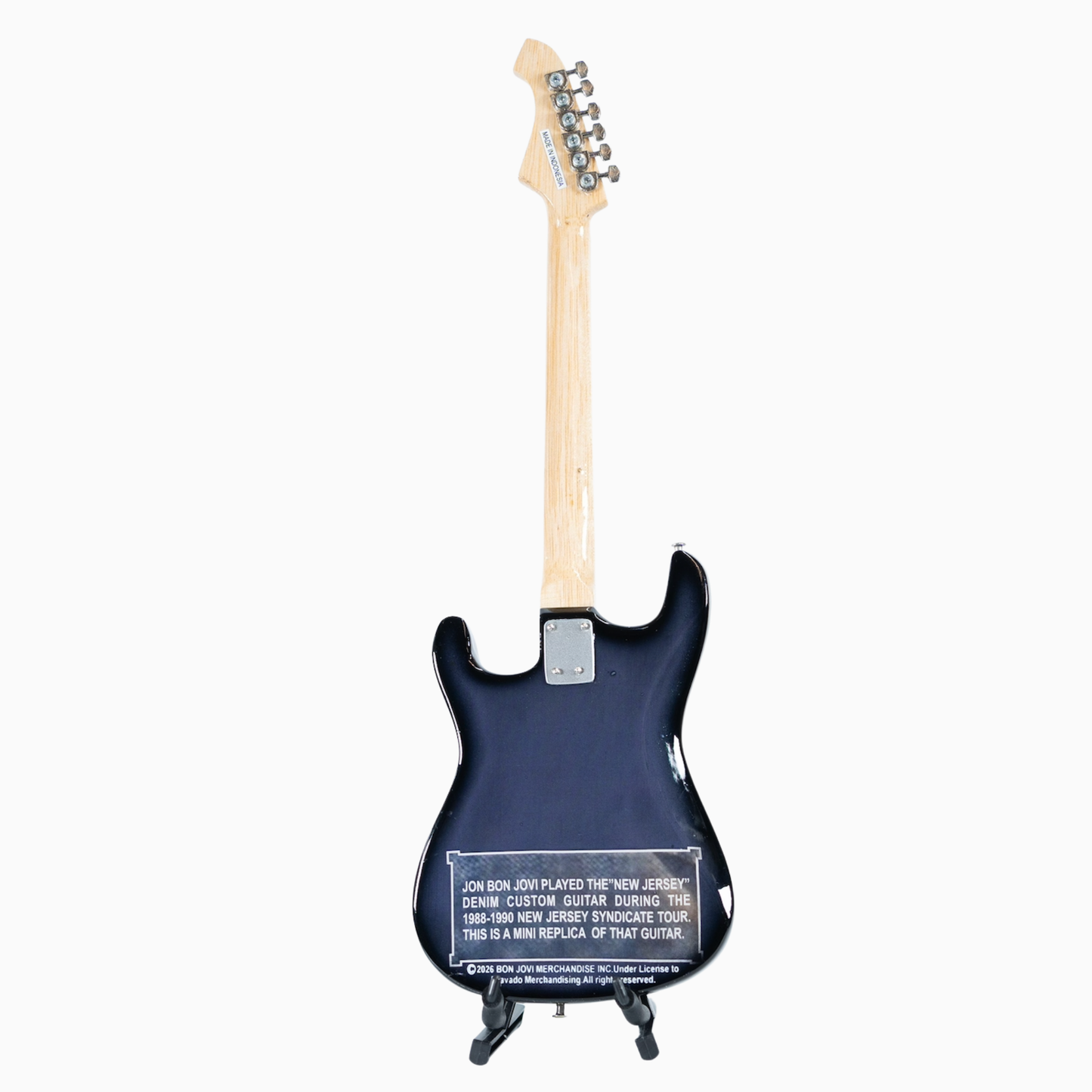 Bon Jovi Denim Collectible Miniature Guitar