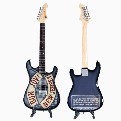 Bon Jovi Denim Collectible Miniature Guitar