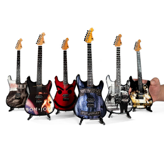 Bon Jovi Collectible Miniature Guitar Set