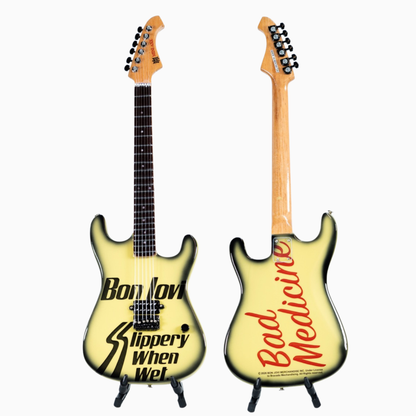Bon Jovi Slippery When Wet Collectible Miniature Guitar