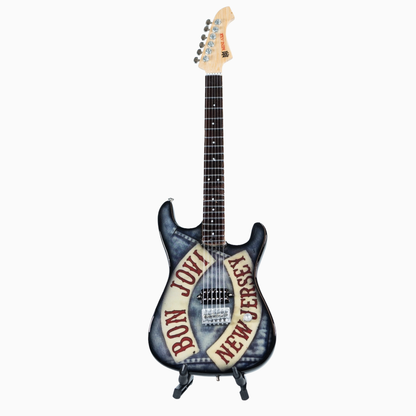 Bon Jovi Denim Collectible Miniature Guitar