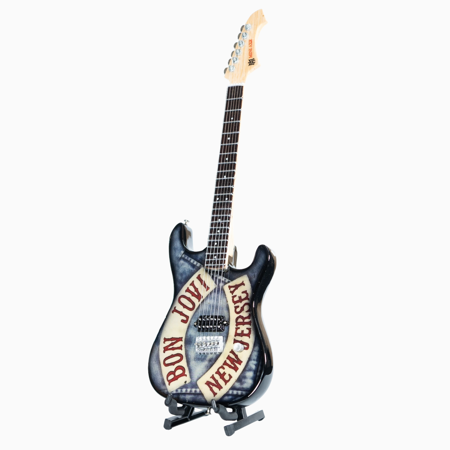 Bon Jovi Denim Collectible Miniature Guitar