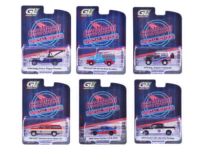 "Chevron Special Edition" Series 1 Set of 6 pieces 1/64 Diecast Model Cars by Greenlight  free shipping USA