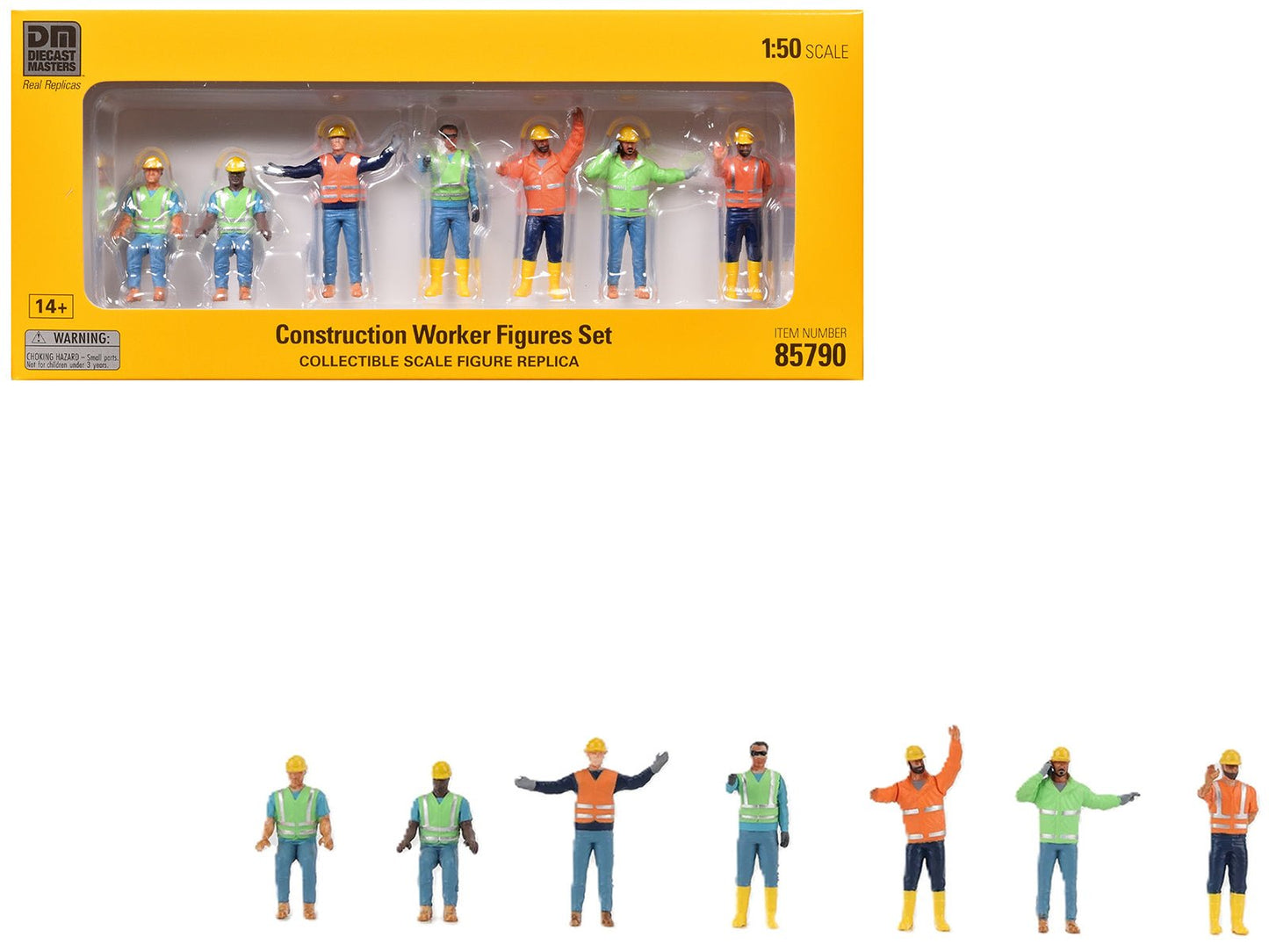 "Construction Workers" 7 Piece Figure Set for 1/50 Scale Models by Diecast Masters  free shipping USA