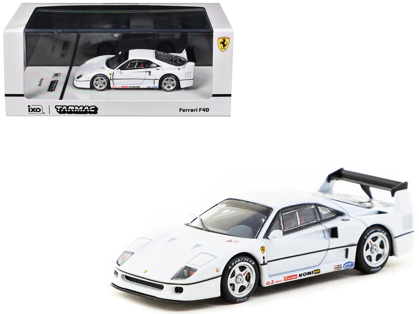 Ferrari F40 White "Road64" Series 1/64 Diecast Model Car by Tarmac Works  free shipping USA