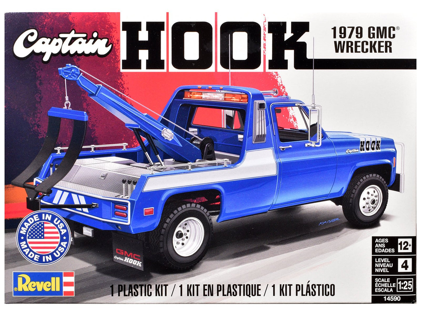 Level 4 Model Kit 1979 GMC Wrecker Tow Truck "Captain Hook" 1/25 Scale Model by Revell  free shipping USA