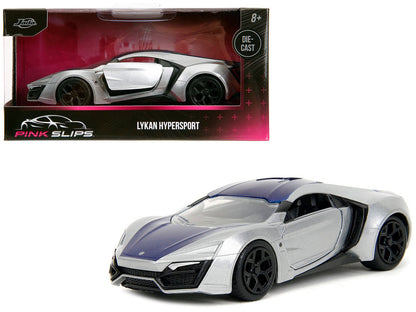 Lykan Hypersport Silver Metallic and Purple "Pink Slips" Series 1/32 Diecast Model Car by Jada  free shipping USA
