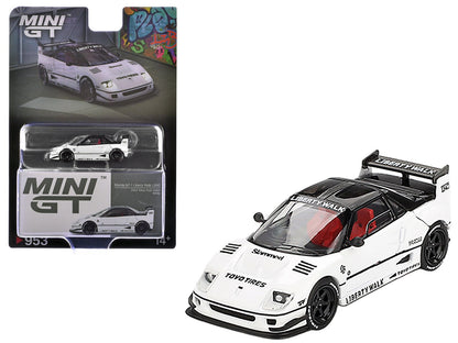 Mazda AZ-1 Liberty Walk LB40 RHD (Right Hand Drive) White with Black Top "2024 Tokyo Auto Salon" Limited Edition 1/64 Diecast Model Car by Mini GT  free shipping USA