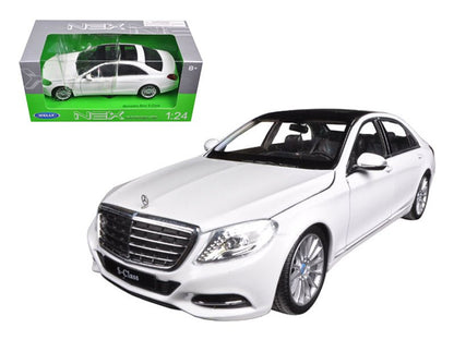 Mercedes Benz S Class with Sunroof White "NEX Models" 1/24 Diecast Model Car by Welly  free shipping USA