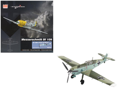 Messerschmitt BF 109E-4 Fighter Aircraft "Franz von Werra II/JG-3" (1940) German Luftwaffe "Air Power Series" 1/48 Diecast Model by Hobby Master  free shipping USA