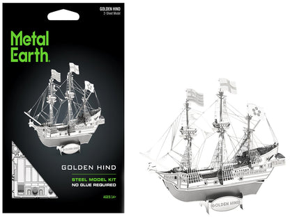 Model Kit Golden Hind Galleon (Moderate Difficulty) Steel Model by Metal Earth  free shipping USA