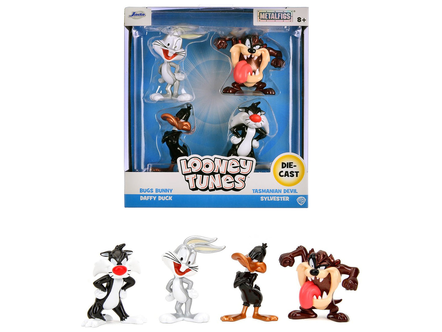 Set of 4 Diecast Figures "Looney Tunes" "Metalfigs" Series Diecast Models by Jada  free shipping USA