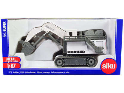 Liebherr R9800 Mining Excavator White and Gray 1/87 (HO) Diecast Model by Siku  free shipping USA