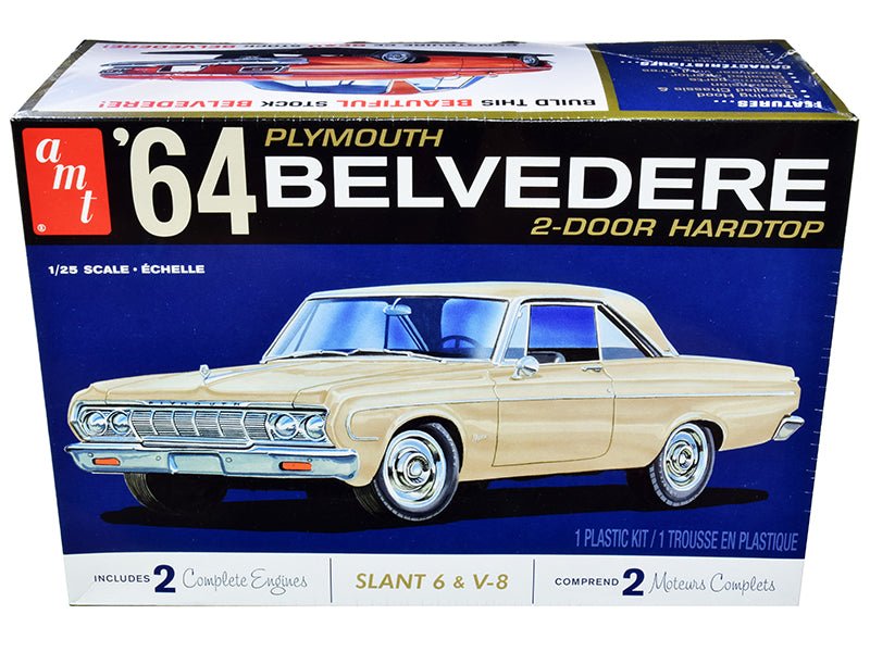 Skill 2 Model Kit 1964 Plymouth Belvedere Coupe Hardtop 1/25 Scale Model by AMT  free shipping USA