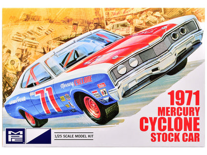 Skill 2 Model Kit 1971 Mercury Cyclone Stock Car 1/25 Scale Model by MPC  free shipping USA