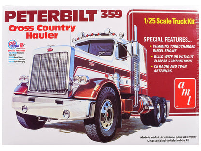 Skill 3 Model Kit Peterbilt 359 "Cross Country Hauler" 1/25 Scale Model by AMT  free shipping USA