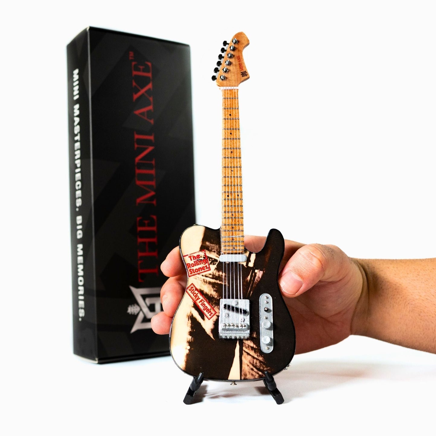 The Rolling Stones "Sticky Fingers" Collectible Miniature Guitar