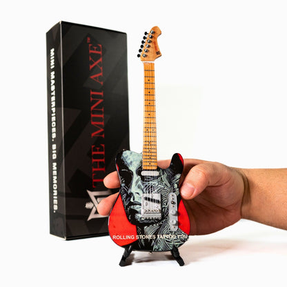 The Rolling Stones "Tongue and Lips" and "Tattoo You" Collectible Miniature Guitar Set