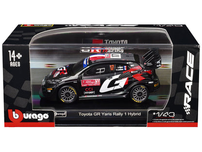 Toyota GR Yaris Rally1 Hybrid #17 Sebastien Ogier - Vincent Landais "Toyota Gazoo Racing WRT" "World Rally Championship" (2024) "Race" Series 1/43 Diecast Model Car by Bburago  free shipping USA