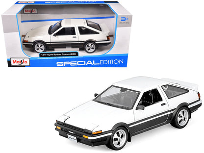 Toyota Sprinter Trueno AE86 RHD (Right Hand Drive) White with Black Stripes "Special Edition" Series 1/24 Diecast Model Car by Maisto  free shipping USA