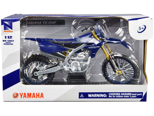 Yamaha YZ-450F Motorcycle Blue 1/12 Diecast Model by New Ray  free shipping USA